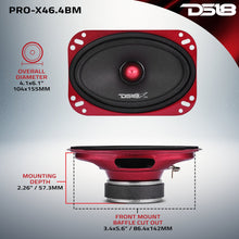 Load image into Gallery viewer, PRO-X 4x6” Mid-Range Loudspeaker with Bullet | 100W RMS 4-Ohm