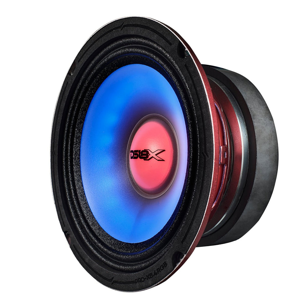 6.5" Mid-Range Loudspeaker with Dual RGB LED For Cone & Dust Cap 250 Watts 4-Ohm