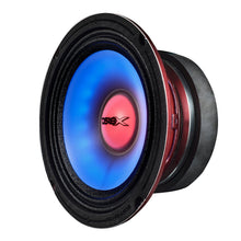 Load image into Gallery viewer, 6.5" Mid-Range Loudspeaker with Dual RGB LED For Cone &amp; Dust Cap 250 Watts 4-Ohm