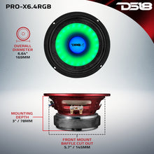 Load image into Gallery viewer, 6.5" Mid-Range Loudspeaker with Dual RGB LED For Cone &amp; Dust Cap 250 Watts 4-Ohm