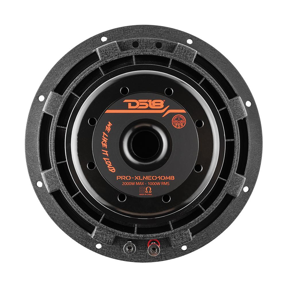PRO 10 Inch Neodymium Mid-Bass Loudspeaker 1000 Watts RMS 8-Ohm DS18