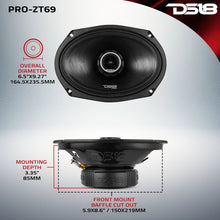 Load image into Gallery viewer, PRO-ZT 6x9" Coaxial Mid-Range Loudspeaker with Water-Resistant Cone Built-in Bullet Tweeter and Grill | 275W RMS 4-Ohm