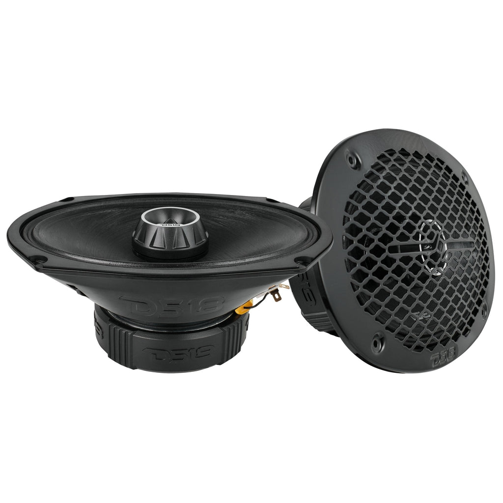 Pro Audio Hybrid Speaker Bundle: 6.5" & 6x9" Midrange Speakers with Built-In Compression Tweeters