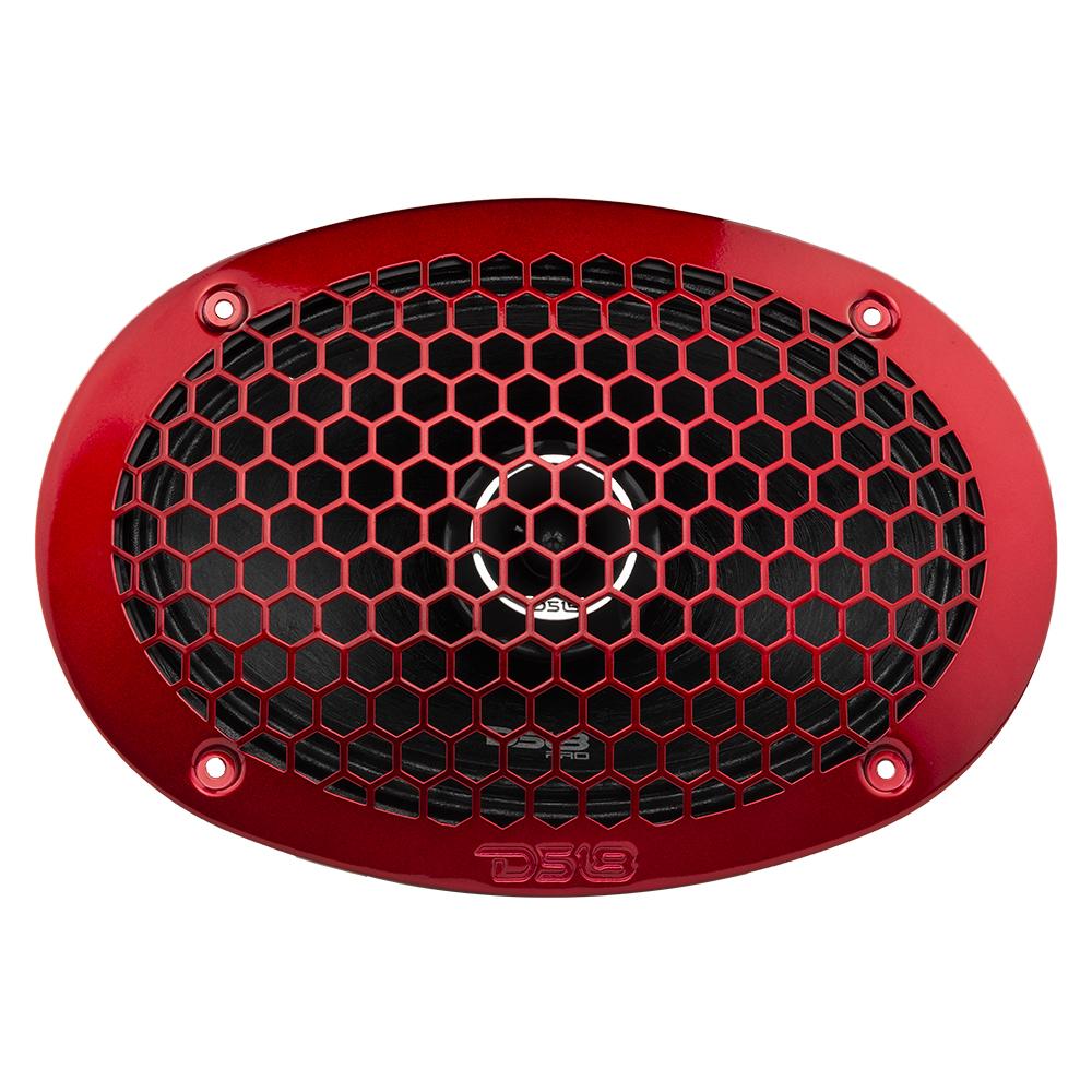 PRO-ZT 6x9 Inch Mid-Range Loudspeaker W/ Water resistance Cone Built-in Bullet Tweeter and Grill 550 Watts 4-Ohm DS18