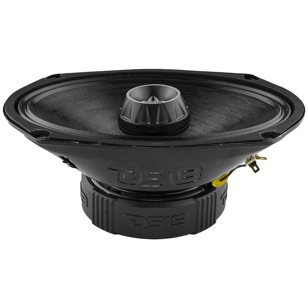 PRO-ZT 6x9 Inch Mid-Range Loudspeaker W/ Water resistance Cone Built-in Bullet Tweeter and Grill 550 Watts 4-Ohm DS18