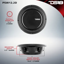 Load image into Gallery viewer, PS Shallow-Mount Water Resistant 12" Subwoofer | 600W RMS DVC 2-Ohm