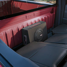 Load image into Gallery viewer, 10” Amplified Shallow Subwoofer Enclosure for Pickup Trucks