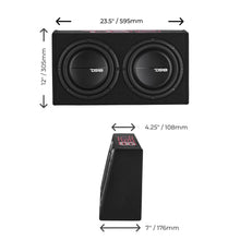 Load image into Gallery viewer, Loaded 10” Subwoofer + Passive Radiator Enclosure for Pickup Trucks