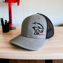 Load image into Gallery viewer, Hat - Dodge SRT Hellcat REDEYE SnapBack Trucker (Heather Grey/Black)