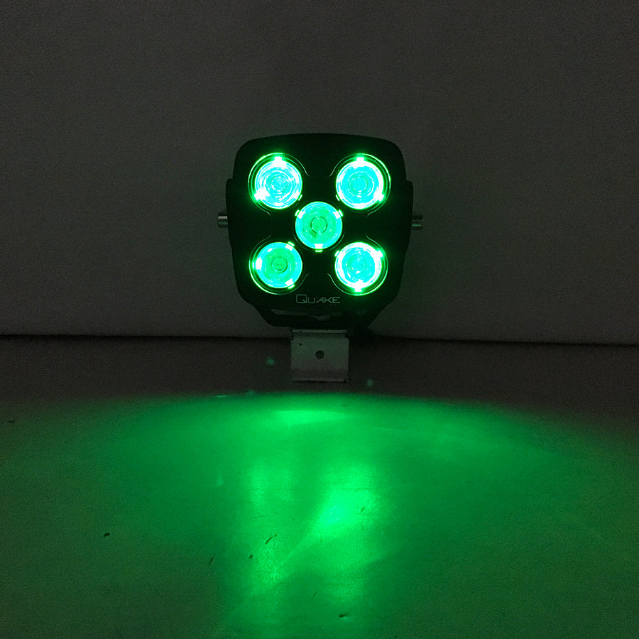 Quake LED Work Light 4.5 Inch Work Light 50 Watt Spot RGB Accent Megaton Series Quad-Lock/Interlock - QME796