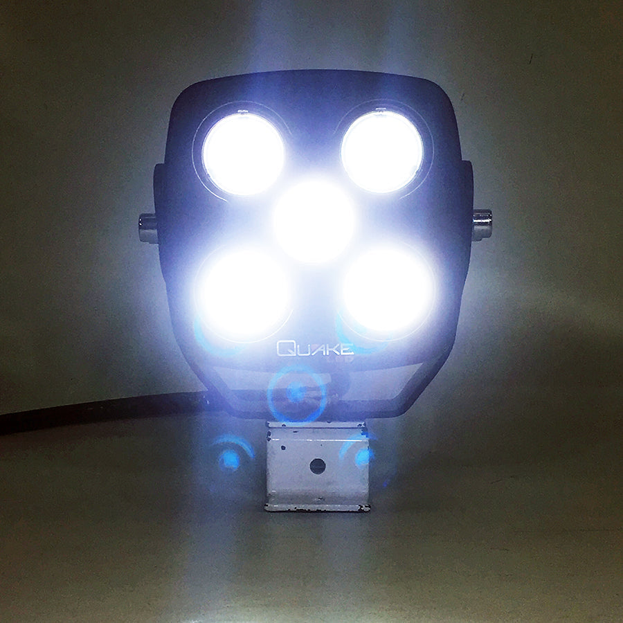 Quake LED Work Light 4.5 Inch Work Light 50 Watt Spot RGB Accent Megaton Series Quad-Lock/Interlock - QME796