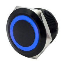 Load image into Gallery viewer, Quake LED Accessory Light Switch Momentary Flush Mount Switches 5 Pin 5 Amp Black/Blue - QRS727