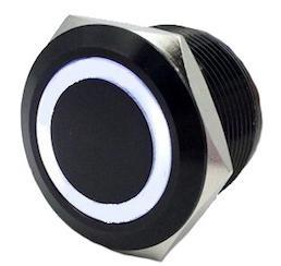 Quake LED Accessory Light Switch On/Off Flush Mount Switches 5 Pin 5 Amp Black/White - QRS720