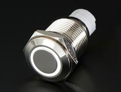 Quake LED Accessory Light Switch Momentary Flush Mount Switches 5 Pin 5 Amp Chrome/White - QRS735