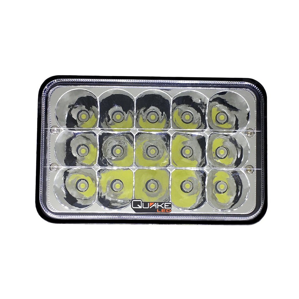 Quake LED Headlight 4X6 in. Work Light headlight 45 Watt High-low Tempest - QTE066