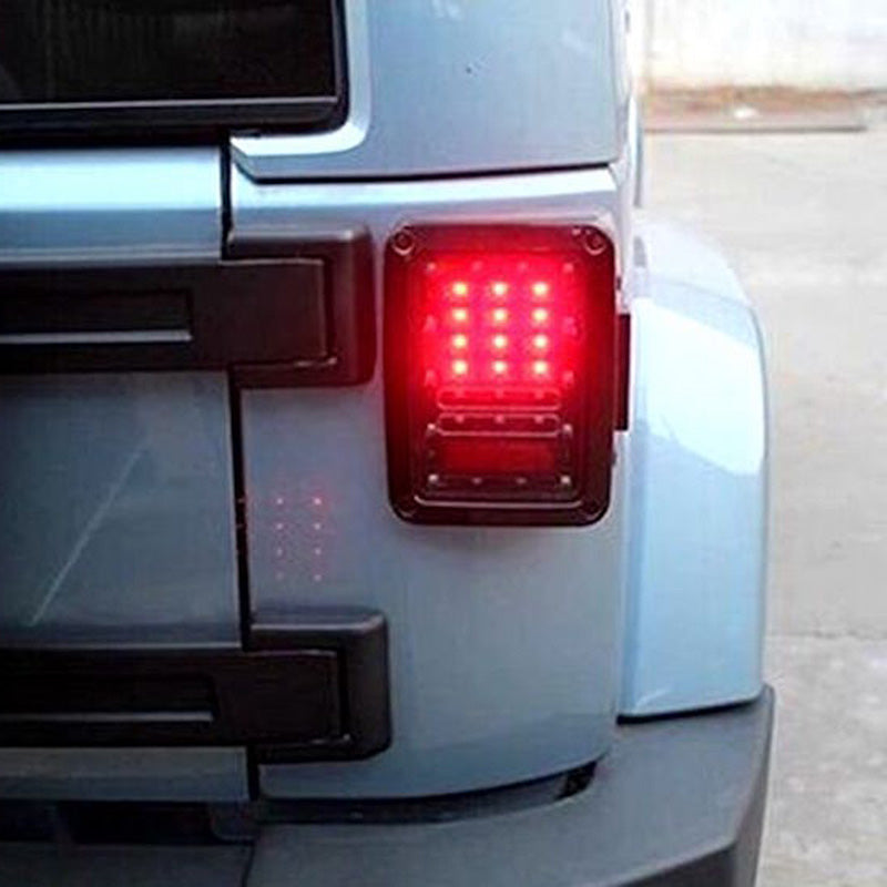 Quake LED Tail Light 6X8 in. 25 Watt Jeep JK Blackout I Tail Light Tempest - QTE457