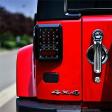Load image into Gallery viewer, Quake LED Tail Light Jeep JK 6x8 Inch 25 Watt Blackout I Tail Light Tempest Series - QTE912