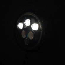 Load image into Gallery viewer, Quake LED Headlight 7 Inch Headlight 60 Watt High/Low White Full Halo Chrome Reflector Tempest - QTE460