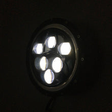 Load image into Gallery viewer, Quake LED Headlight 7 Inch Headlight 60 Watt High/Low White Full Halo Chrome Reflector Tempest - QTE460