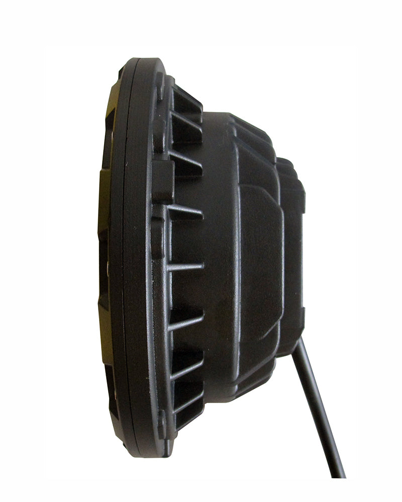 Quake LED Headlight 7 Inch Headlight 60 Watt High/Low White Full Halo Chrome Reflector Tempest - QTE460