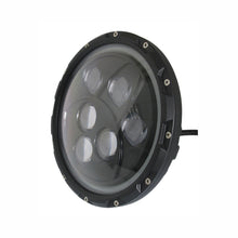 Load image into Gallery viewer, Quake LED Headlight 7 Inch Headlight 60 Watt High/Low White Full Halo Chrome Reflector Tempest - QTE460