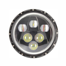 Load image into Gallery viewer, Quake LED Headlight 7 Inch Headlight 60 Watt High/Low White Full Halo Chrome Reflector Tempest - QTE460