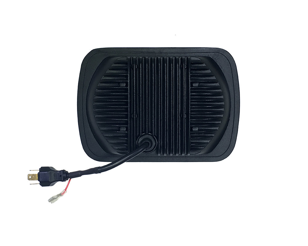 Quake LED Headlight 5x7 Inch Headlight 39 Watt High/Low Half Halo Jeep YJ/XJ Tempest Series - QTE462