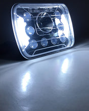 Load image into Gallery viewer, Quake LED Headlight 5x7 Inch Headlight 39 Watt High/Low Half Halo Jeep YJ/XJ Tempest Series - QTE462