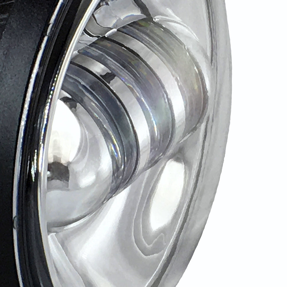 Quake LED Fog Light 4.5 Inch 30 Watt Fog Light Chrome Reflector Tempest Series - QTE465
