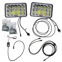 Load image into Gallery viewer, Quake LED Headlight 4X6 in. Headlight 45 Watt High-low RGB Accent Quad Lock interlock Tempest - QTE750