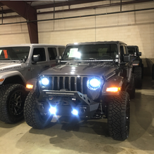 Load image into Gallery viewer, Quake LED Fog Light Jeep Wrangler JK CJ TJ 4 RGB Fog Light Tempest - QTE771