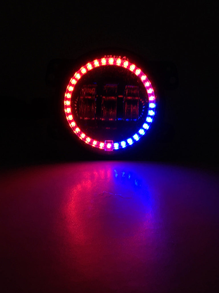 Quake LED Headlight 7 in. HD RGB Headlight fog Light Kit Tempest - QTE781