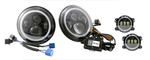 Load image into Gallery viewer, Quake LED Headlight 7 in. HD RGB Headlight fog Light Kit Tempest - QTE781