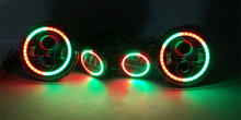 Load image into Gallery viewer, Quake LED Headlight 7 in. HD RGB Headlight fog Light Kit Tempest - QTE781