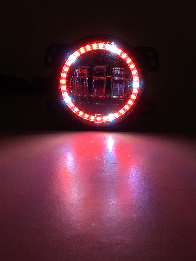 Quake LED Headlight 7 in. HD RGB Headlight fog Light Kit Tempest - QTE781