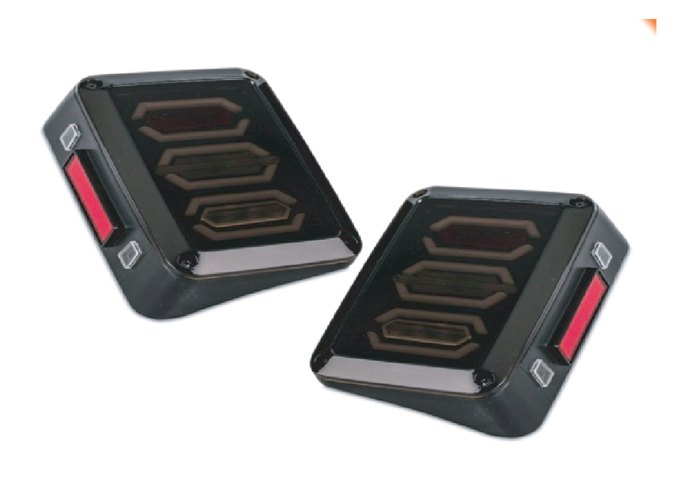 Quake LED Tail Light 6x8 Inch Work Light 25 Watt Blackout II Jeep JK Tail Light Tempest Series - QTE783