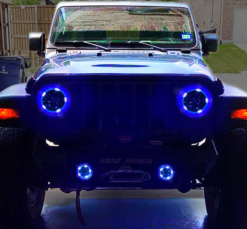 Quake LED Fog Light Jeep Wrangler JL/Gladiator 4 Inch HD Fog Lights - QTE916