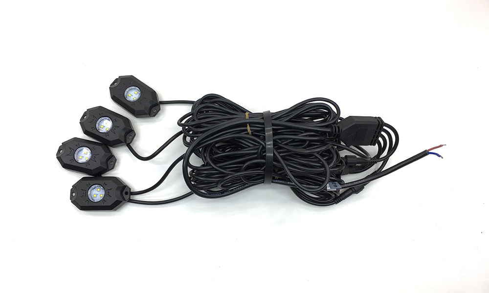 Quake LED Underbody Light Kit LED Rock Lights 4 Pods Kit White - QTL441