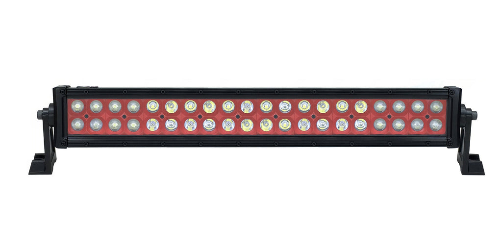 Quake LED Light Bar 23 Inch LED Light Bar Dual Row 120 Watt Red Reflector Combo Ultra Color Series - QUU579