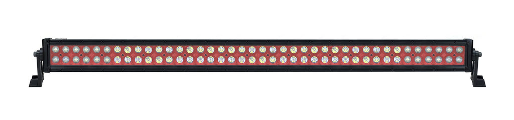 Quake LED Light Bar 42 Inch LED Light Bar Dual Row 240 Watt Red Reflector Combo Ultra Color Series - QUU588