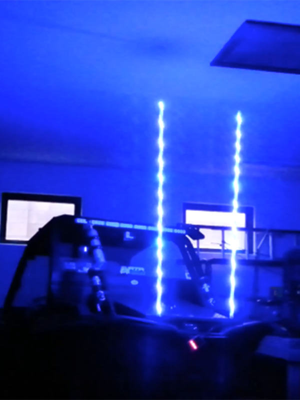 Quake LED Whip Light 6 Foot RGB Accent LED Whip Light Dual Quad-Lock/Interlock - QW827