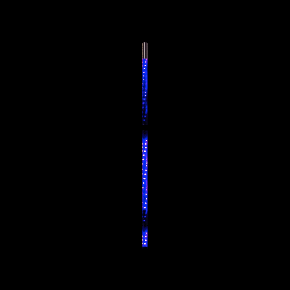 Quake LED Radio Antenna 3 Foot HD RGB CB Antenna 2.15 DB Gain 27 MHZ Frequency - QW852