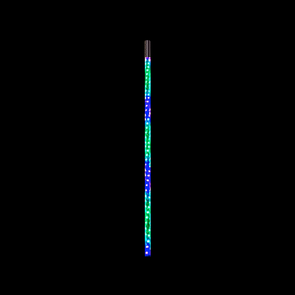 Quake LED Radio Antenna 3 Foot HD RGB CB Antenna 2.15 DB Gain 27 MHZ Frequency - QW852
