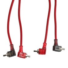 Load image into Gallery viewer, 100% OFC Ultra Flex 2-Channel RCA with 90 Degree Ends, Dual Twist Wire, Red Braided Jacket - 12 ft
