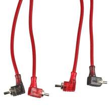 Load image into Gallery viewer, 100% OFC Ultra Flex 2-Channel RCA with 90 Degree Ends, Dual Twist Wire, Red Braided Jacket - 3 ft