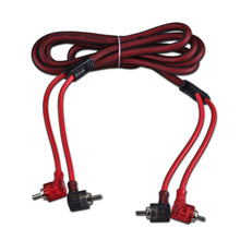 Load image into Gallery viewer, 100% OFC Ultra Flex 2-Channel RCA with 90 Degree Ends, Dual Twist Wire, Red Braided Jacket - 6 ft