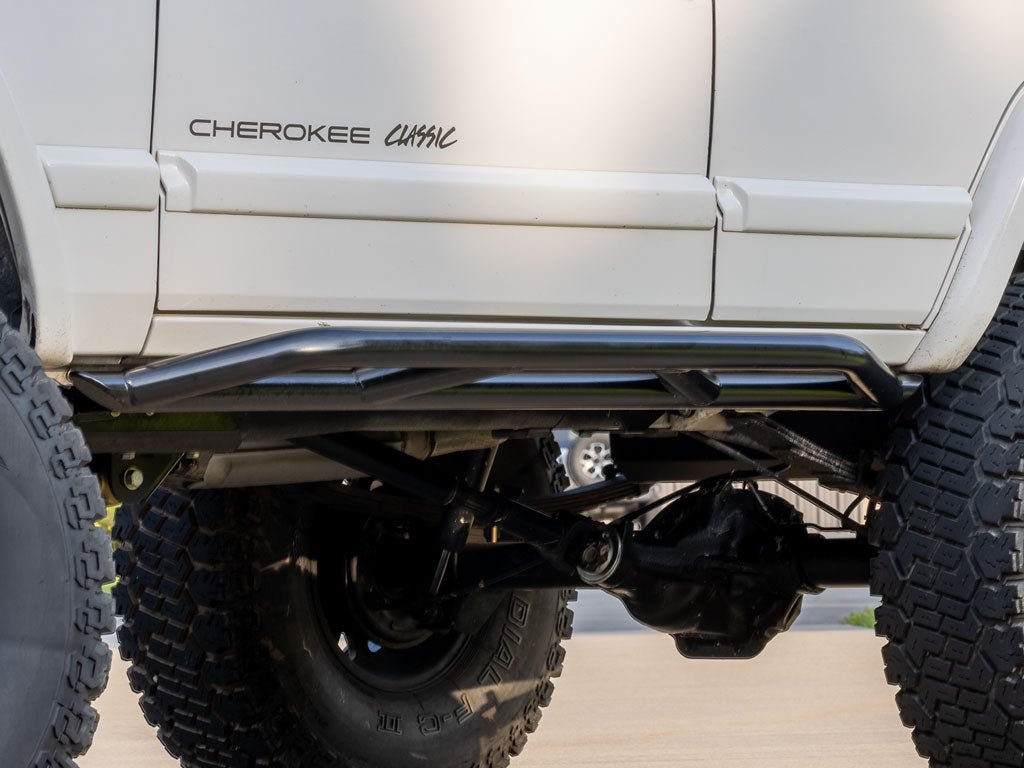 Rusty's Off Road Products Rusty's Rocker Armor with Kicker Tube - 1984-2001 XJ Cherokee