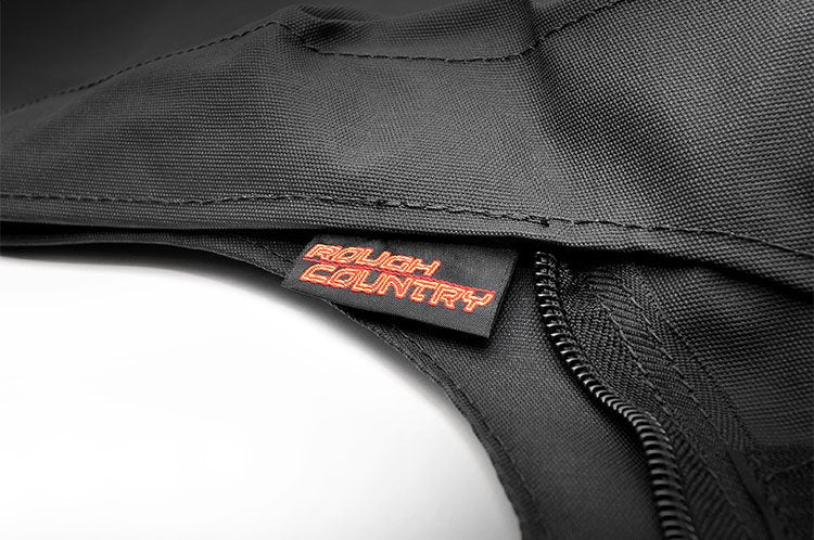 Jeep Wrangler YJ Replacement Soft Top Black 87-95-Half Steel Doors Rough Country