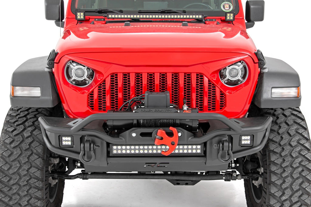 Rough Country Headlights Jeep 9-Inch DRL Halo LED Headlights Jeep Wrangler JL/JLU, Gladiator JT Rough Country - RCH5300