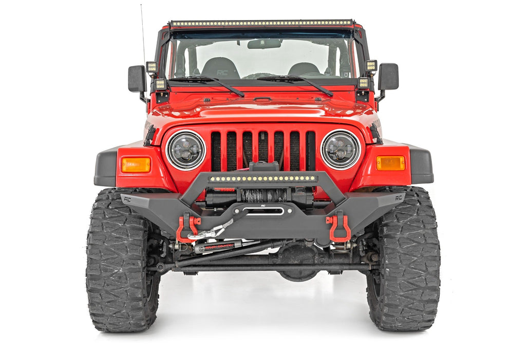 Rough Country Headlights Headlights DRL Halo LED 7 Inch 97-06 Jeep Wrangler TJ 4WD Rough Country - RCH5400